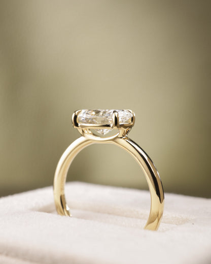 2 CT Asscher Lab Grown Diamond Solitaire Engagement Ring