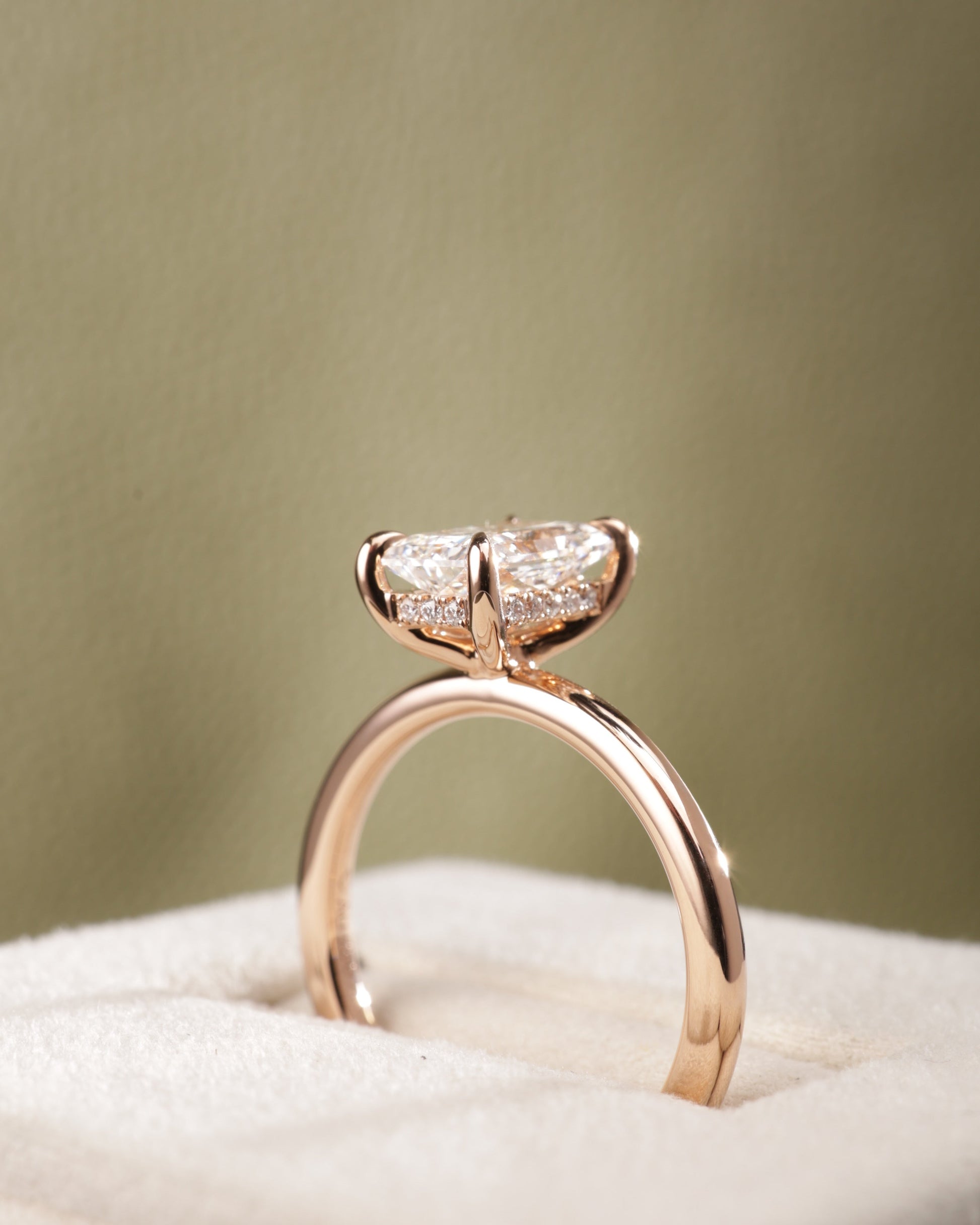 2 CT Asscher Lab Grown Diamond Solitaire Engagement Ring