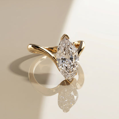 Oval Solitaire Engagement Ring – 2 CT Moissanite Diamond