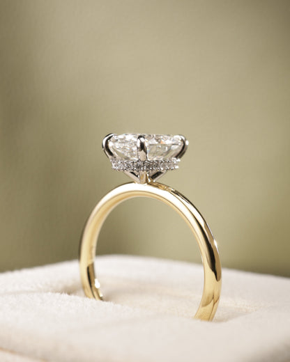 2 CT Asscher Lab Grown Diamond Solitaire Engagement Ring