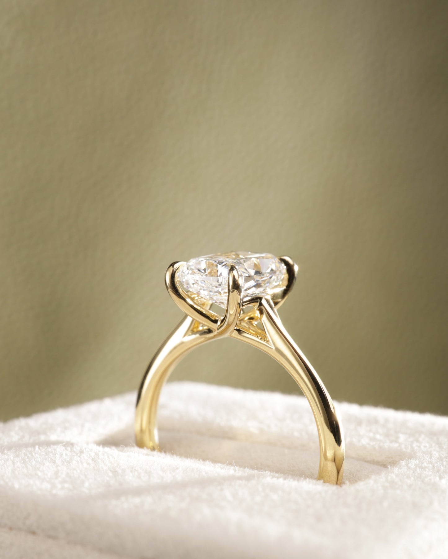 2 CT Asscher Lab Grown Diamond Solitaire Engagement Ring