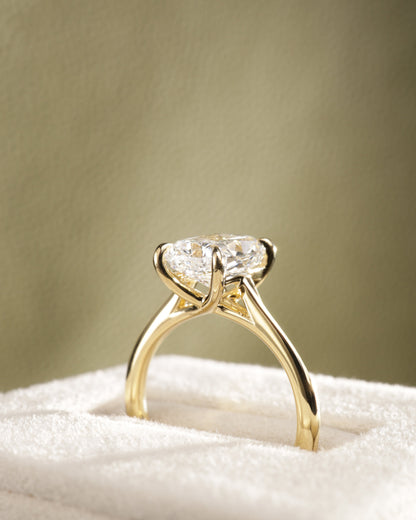 2 CT Asscher Lab Grown Diamond Solitaire Engagement Ring