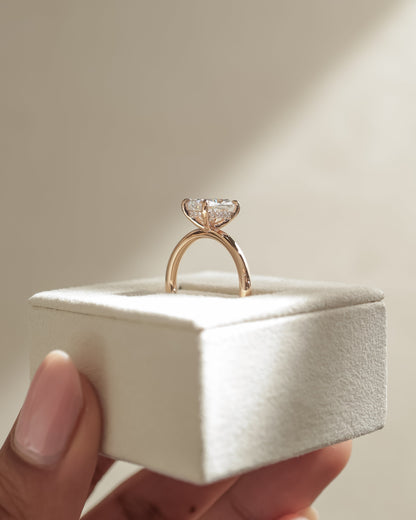 2 CT Asscher Lab Grown Diamond Solitaire Engagement Ring
