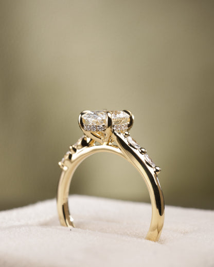 2 CT Asscher Lab Grown Diamond Solitaire Engagement Ring