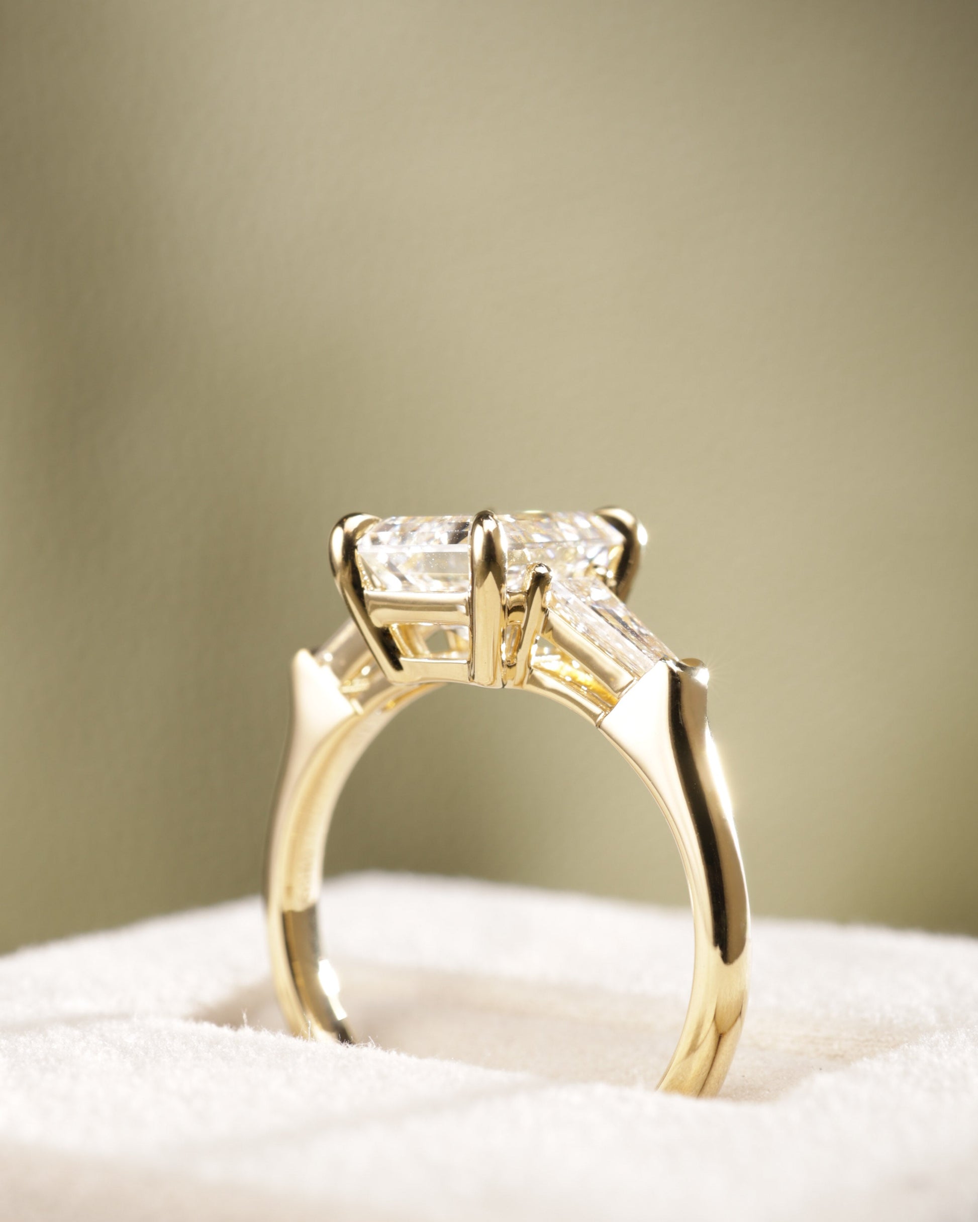 2 CT Asscher Lab Grown Diamond Solitaire Engagement Ring