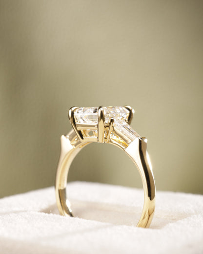 2 CT Asscher Lab Grown Diamond Solitaire Engagement Ring