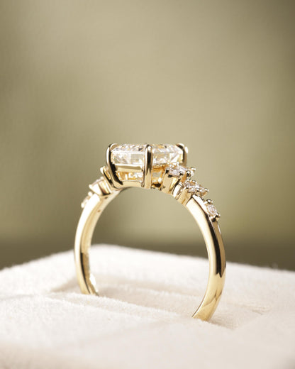 2 CT Asscher Lab Grown Diamond Solitaire Engagement Ring