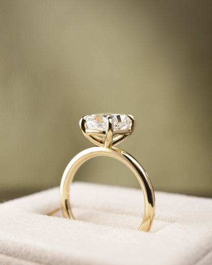 2 CT Asscher Lab Grown Diamond Solitaire Engagement Ring