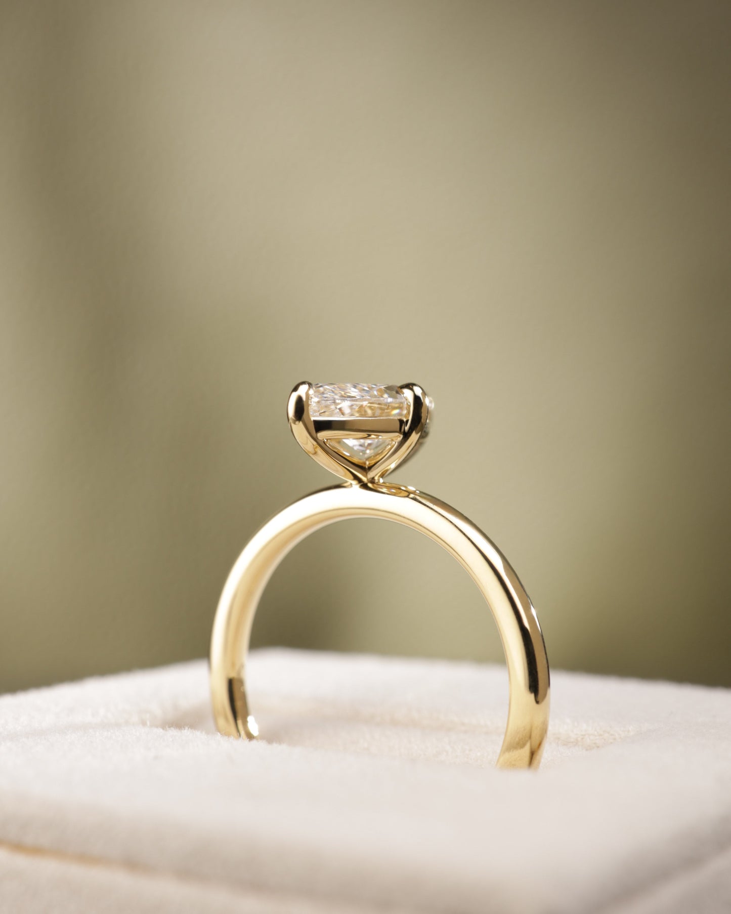 2 CT Asscher Lab Grown Diamond Solitaire Engagement Ring