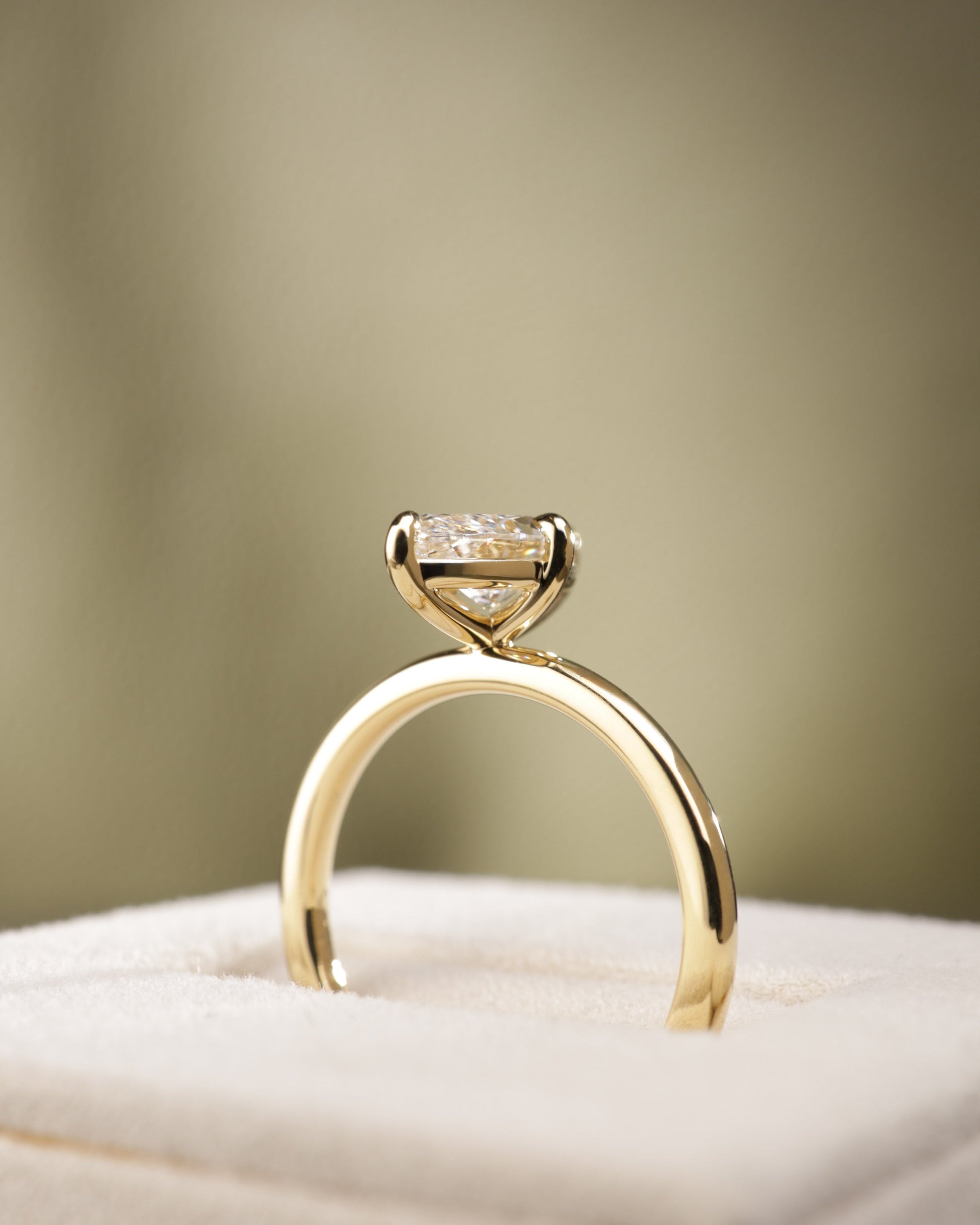 2 CT Asscher Lab Grown Diamond Solitaire Engagement Ring
