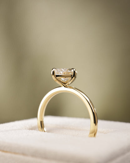 2 CT Asscher Lab Grown Diamond Solitaire Engagement Ring