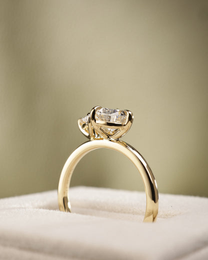 2 CT Asscher Lab Grown Diamond Solitaire Engagement Ring