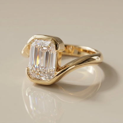 Oval Solitaire Engagement Ring – 2 CT Moissanite Diamond