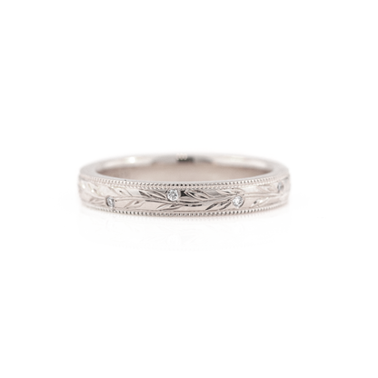 0.25 TCW Round Shaped Half Eternity Lab Grown Diamond Wedding Band