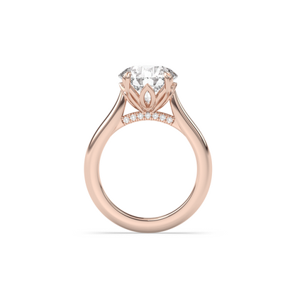 Marquise Shaped Three Stone Lab Grown Diamond Engagement Ring
