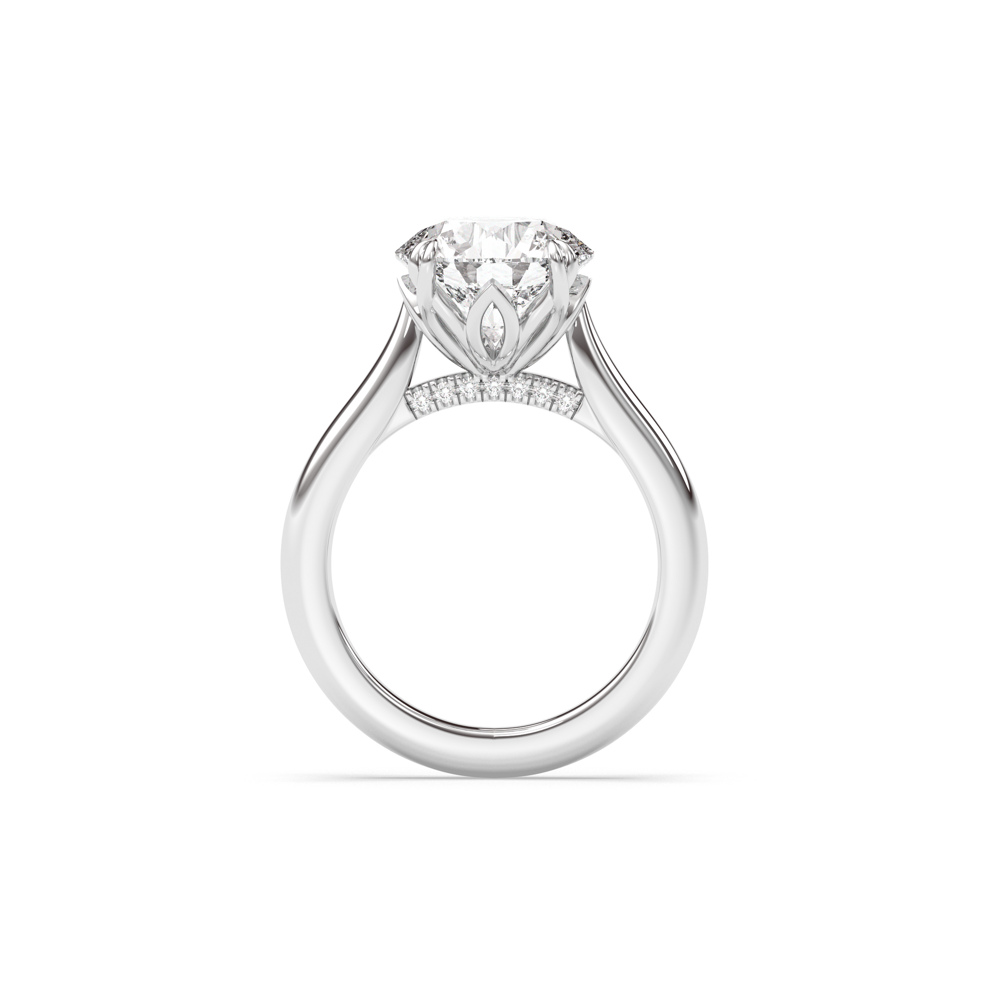 Marquise Shaped Three Stone Lab Grown Diamond Engagement Ring