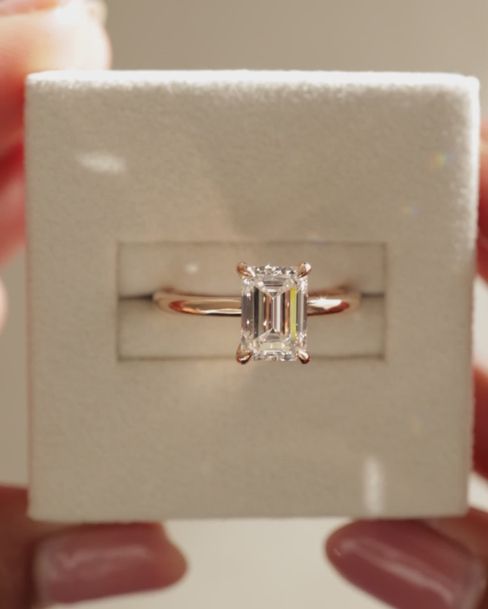 2 CT Asscher Lab Grown Diamond Solitaire Engagement Ring