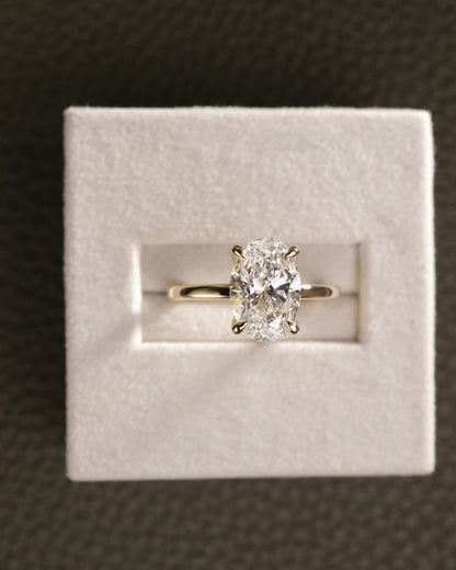 2 CT Asscher Lab Grown Diamond Solitaire Engagement Ring