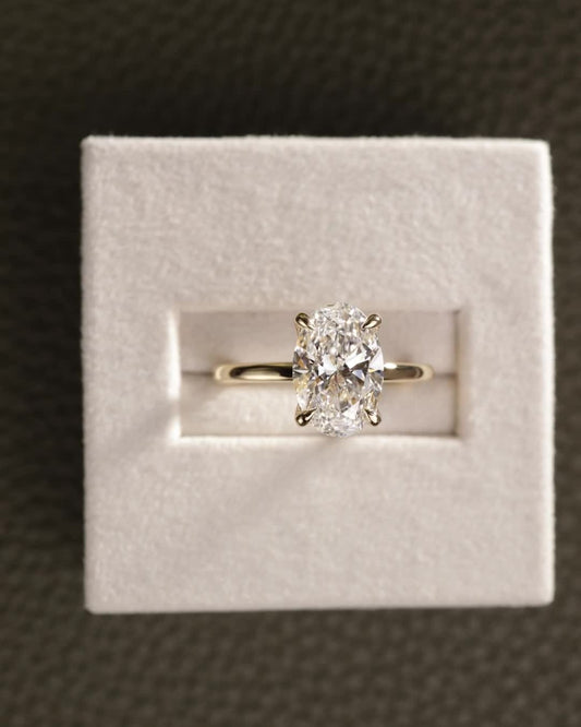 2 CT Asscher Lab Grown Diamond Solitaire Engagement Ring