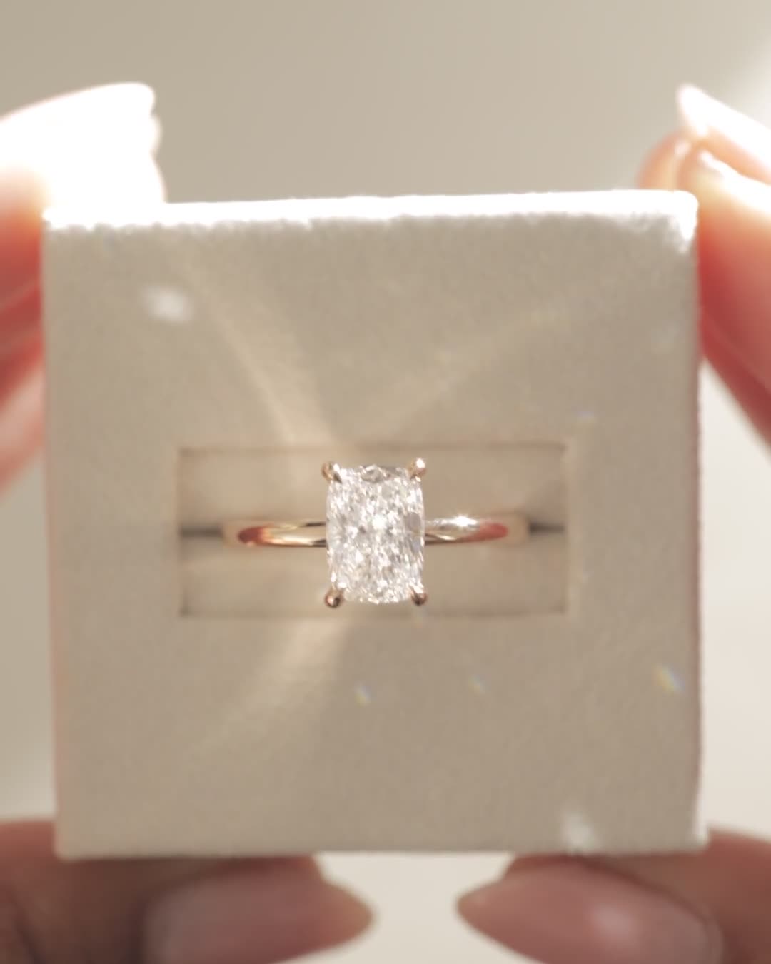 2 CT Asscher Lab Grown Diamond Solitaire Engagement Ring
