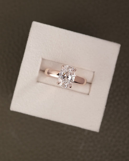 2 CT Asscher Lab Grown Diamond Solitaire Engagement Ring