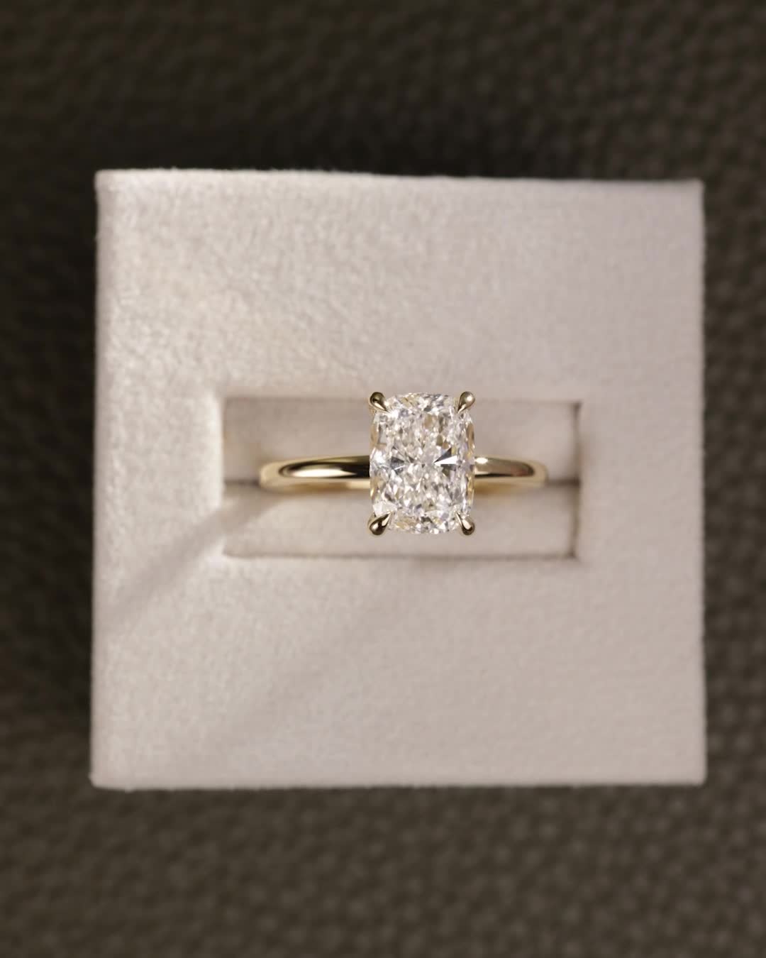 2 CT Asscher Lab Grown Diamond Solitaire Engagement Ring