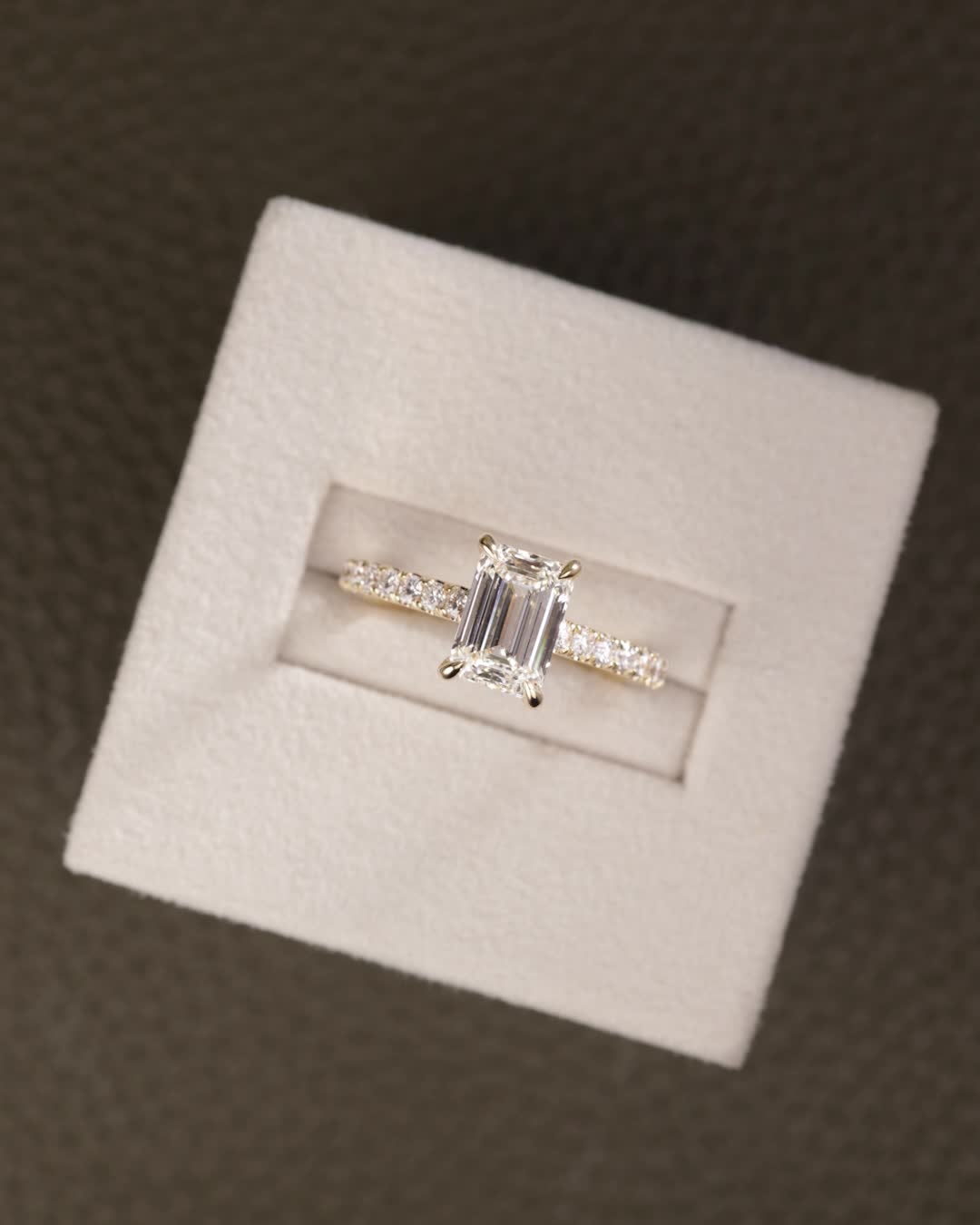 2 CT Asscher Lab Grown Diamond Solitaire Engagement Ring