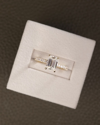2 CT Asscher Lab Grown Diamond Solitaire Engagement Ring