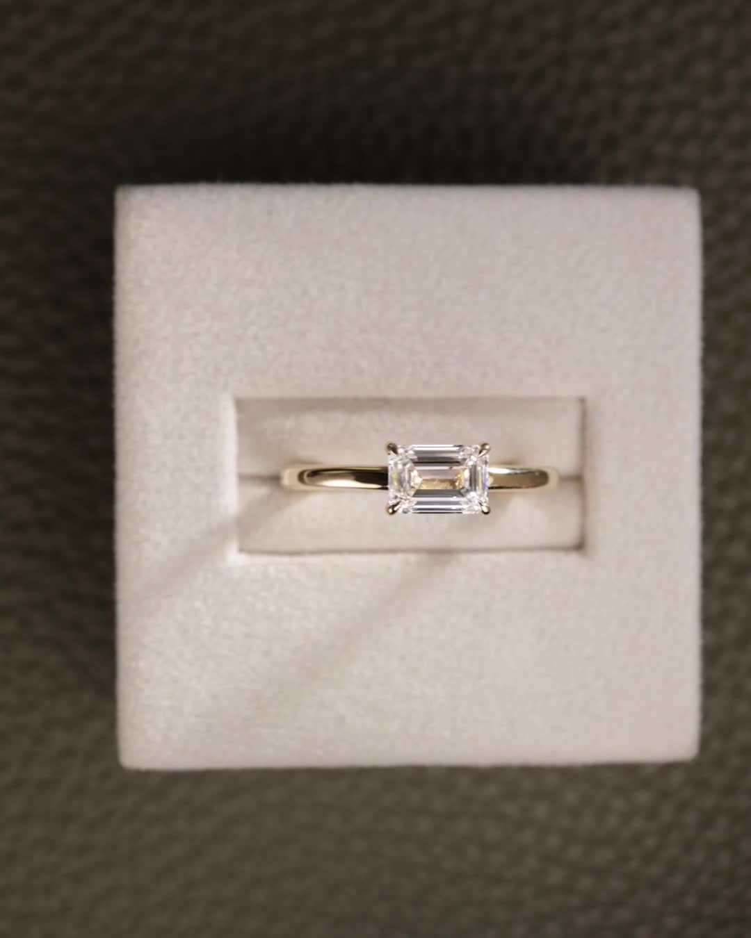 2 CT Asscher Lab Grown Diamond Solitaire Engagement Ring