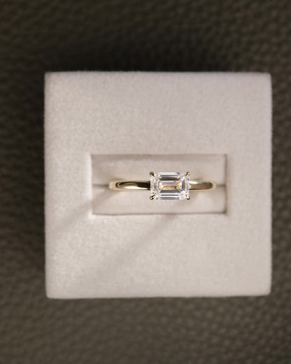 2 CT Asscher Lab Grown Diamond Solitaire Engagement Ring