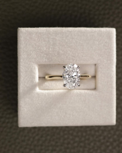 2 CT Asscher Lab Grown Diamond Solitaire Engagement Ring