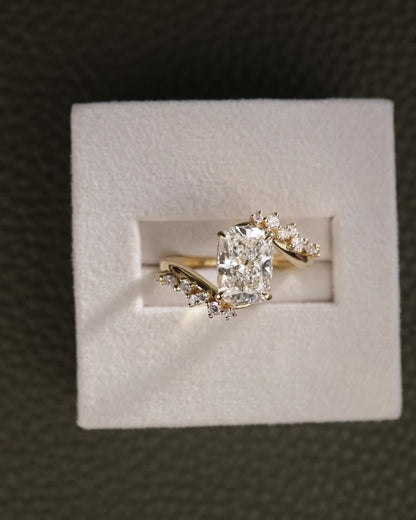2 CT Asscher Lab Grown Diamond Solitaire Engagement Ring