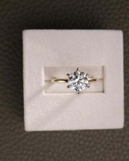 2 CT Asscher Lab Grown Diamond Solitaire Engagement Ring