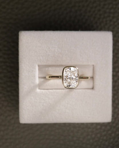 2 CT Asscher Lab Grown Diamond Solitaire Engagement Ring