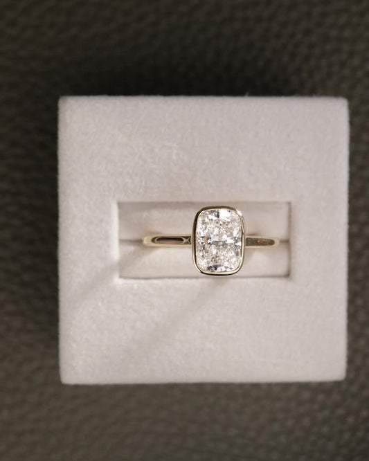 2 CT Asscher Lab Grown Diamond Solitaire Engagement Ring