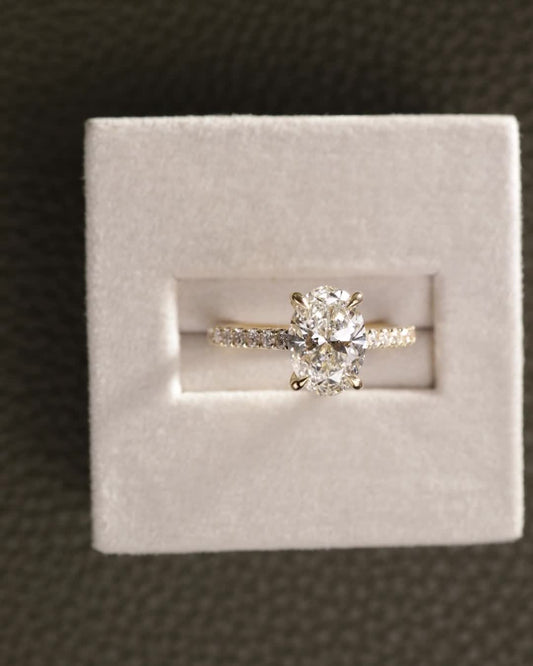 2 CT Asscher Lab Grown Diamond Solitaire Engagement Ring