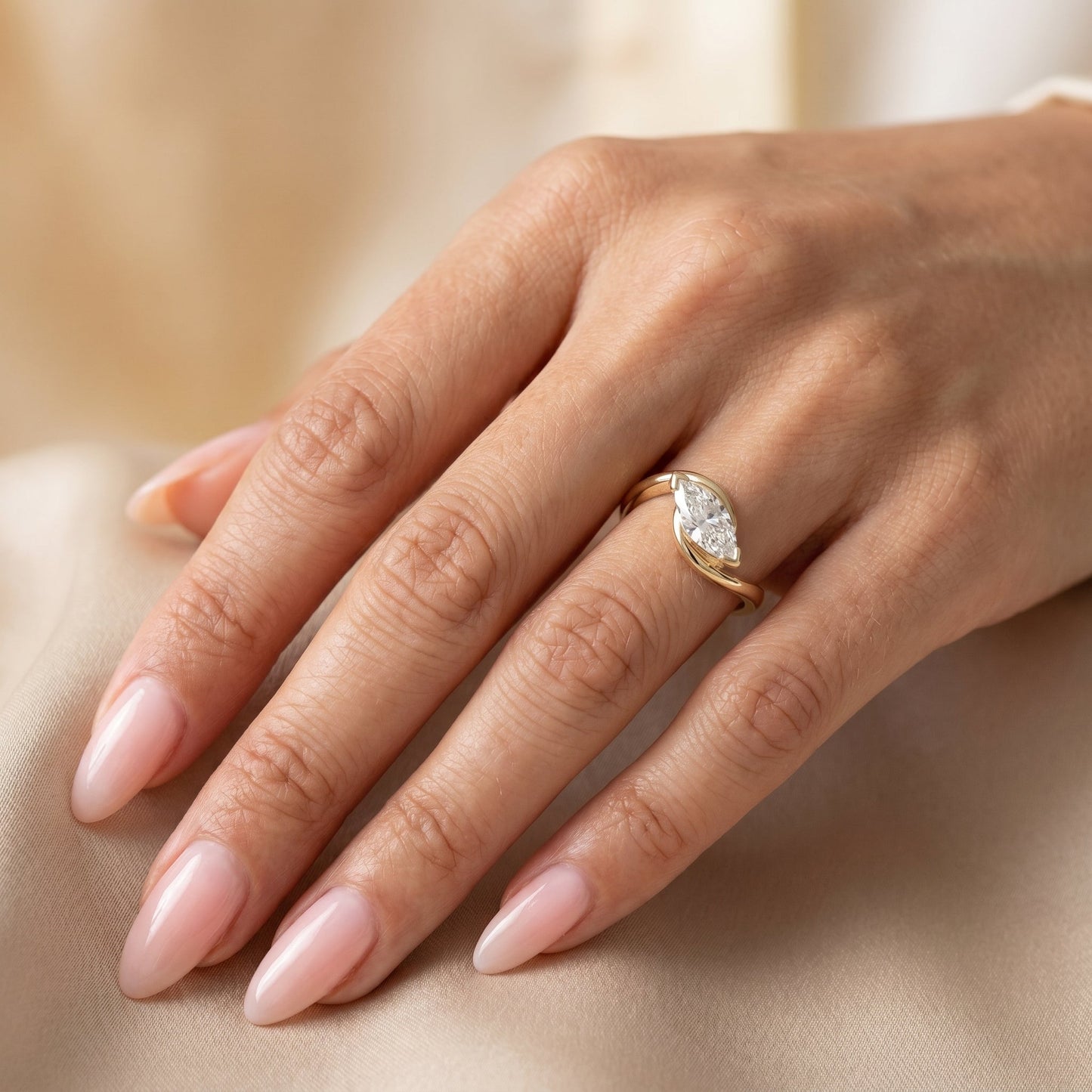 Oval Solitaire Engagement Ring – 2 CT Moissanite Diamond