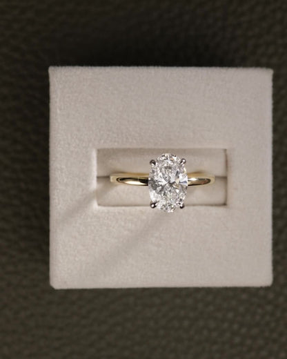 2 CT Asscher Lab Grown Diamond Solitaire Engagement Ring