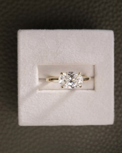 2 CT Asscher Lab Grown Diamond Solitaire Engagement Ring