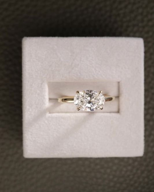 2 CT Asscher Lab Grown Diamond Solitaire Engagement Ring