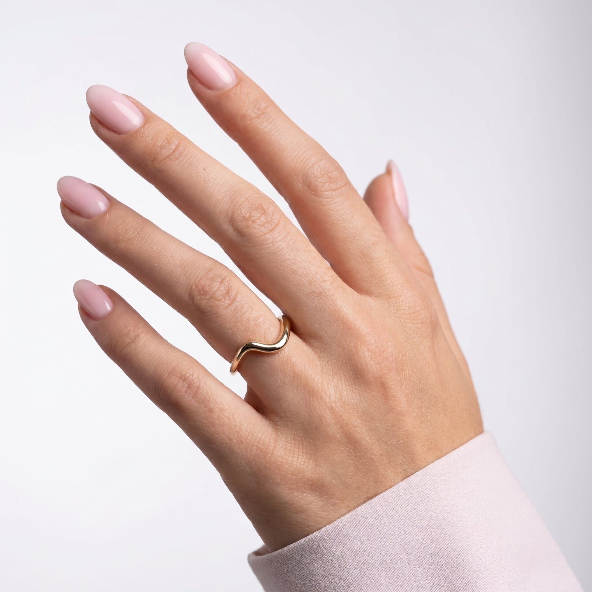 0.13 TCW Round Twisted Moissanite Wedding Band