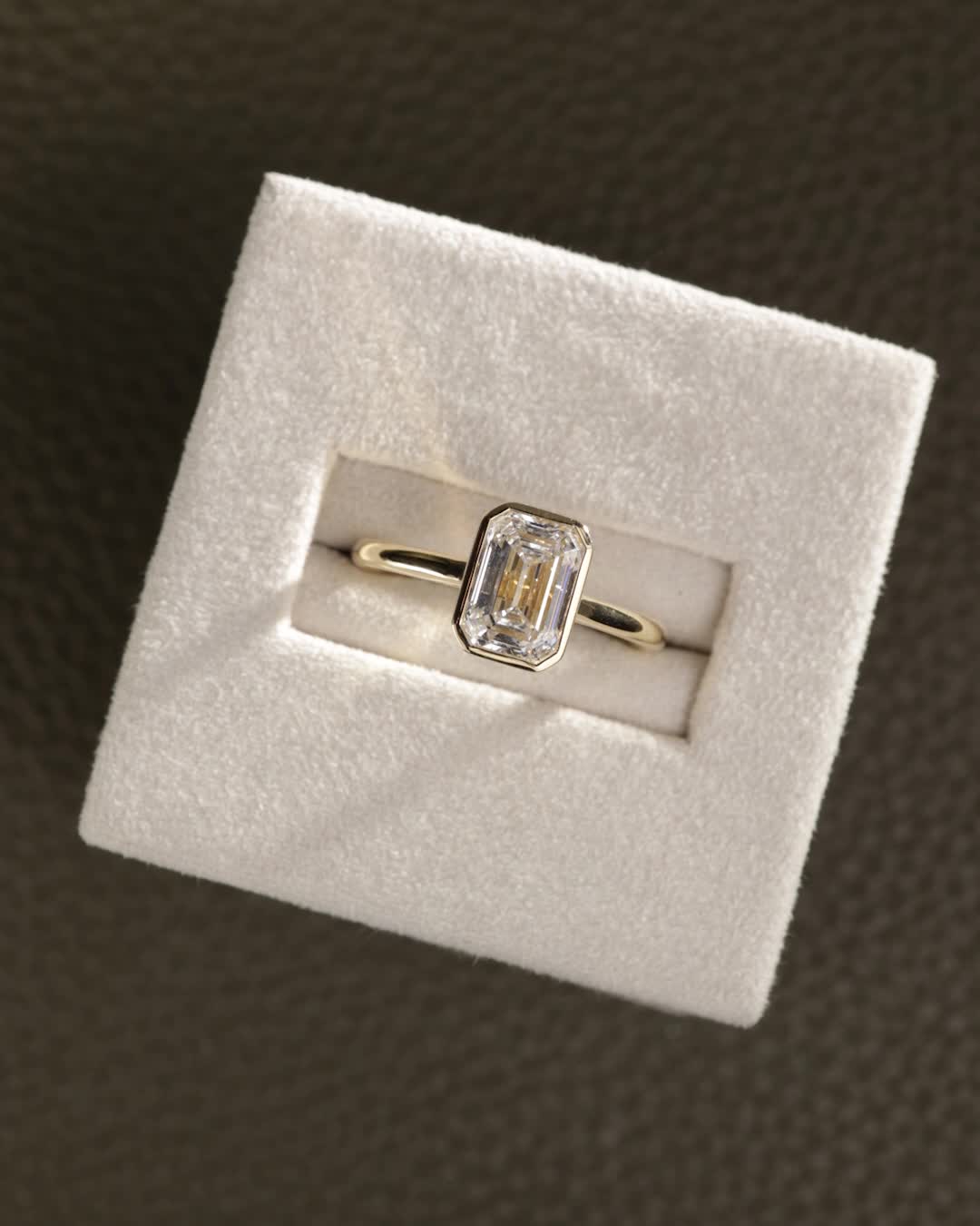 2 CT Asscher Lab Grown Diamond Solitaire Engagement Ring