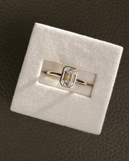 2 CT Asscher Lab Grown Diamond Solitaire Engagement Ring