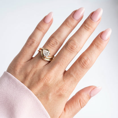 1.0 CT Round Solitaire Moissanite Diamond Bridal Ring Set