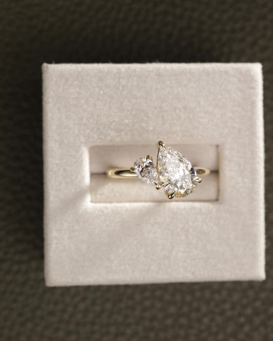 2 CT Asscher Lab Grown Diamond Solitaire Engagement Ring