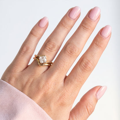 1.0 CT Round Solitaire Moissanite Diamond Bridal Ring Set