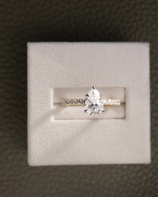 2 CT Asscher Lab Grown Diamond Solitaire Engagement Ring