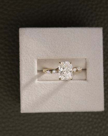 2 CT Asscher Lab Grown Diamond Solitaire Engagement Ring