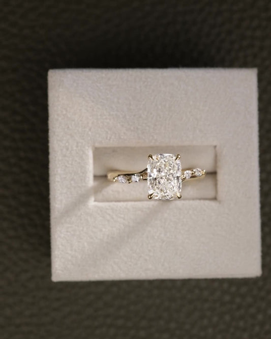 2 CT Asscher Lab Grown Diamond Solitaire Engagement Ring