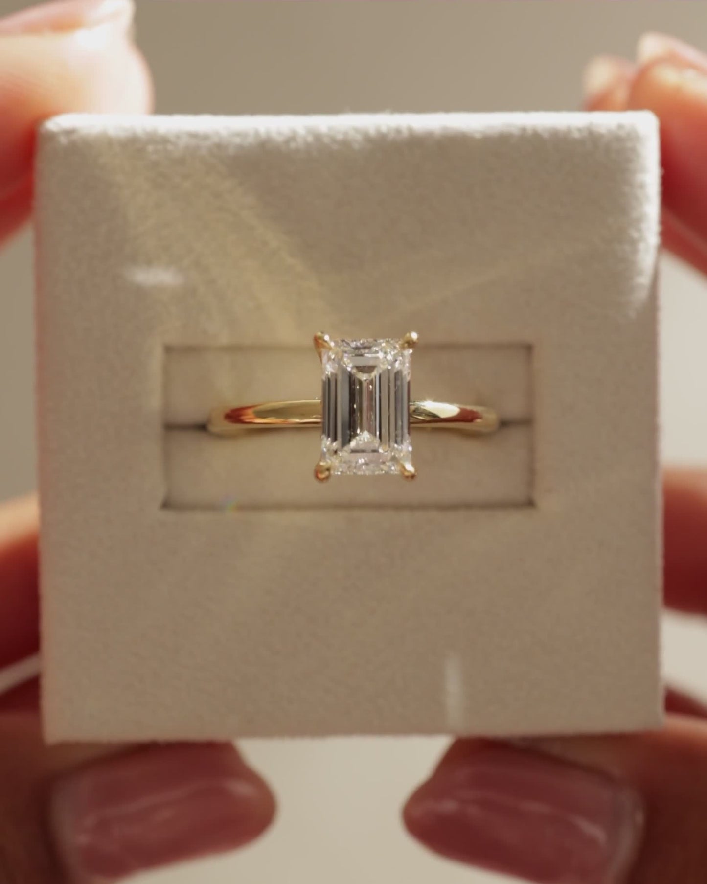 2 CT Asscher Lab Grown Diamond Solitaire Engagement Ring